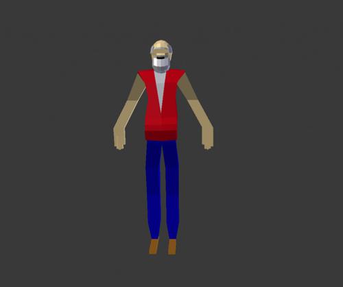 Old man with beer belly in vest preview image